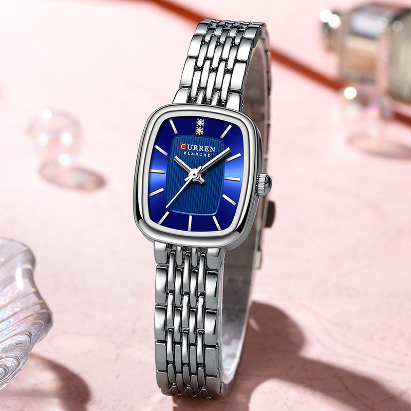 พร้อมสต็อกCURREN พร้อมสต็อกCURREN 9093 Simple Ladies Watch สายเหล็กกันน้ํา Casual Quartz Wrist Watch
