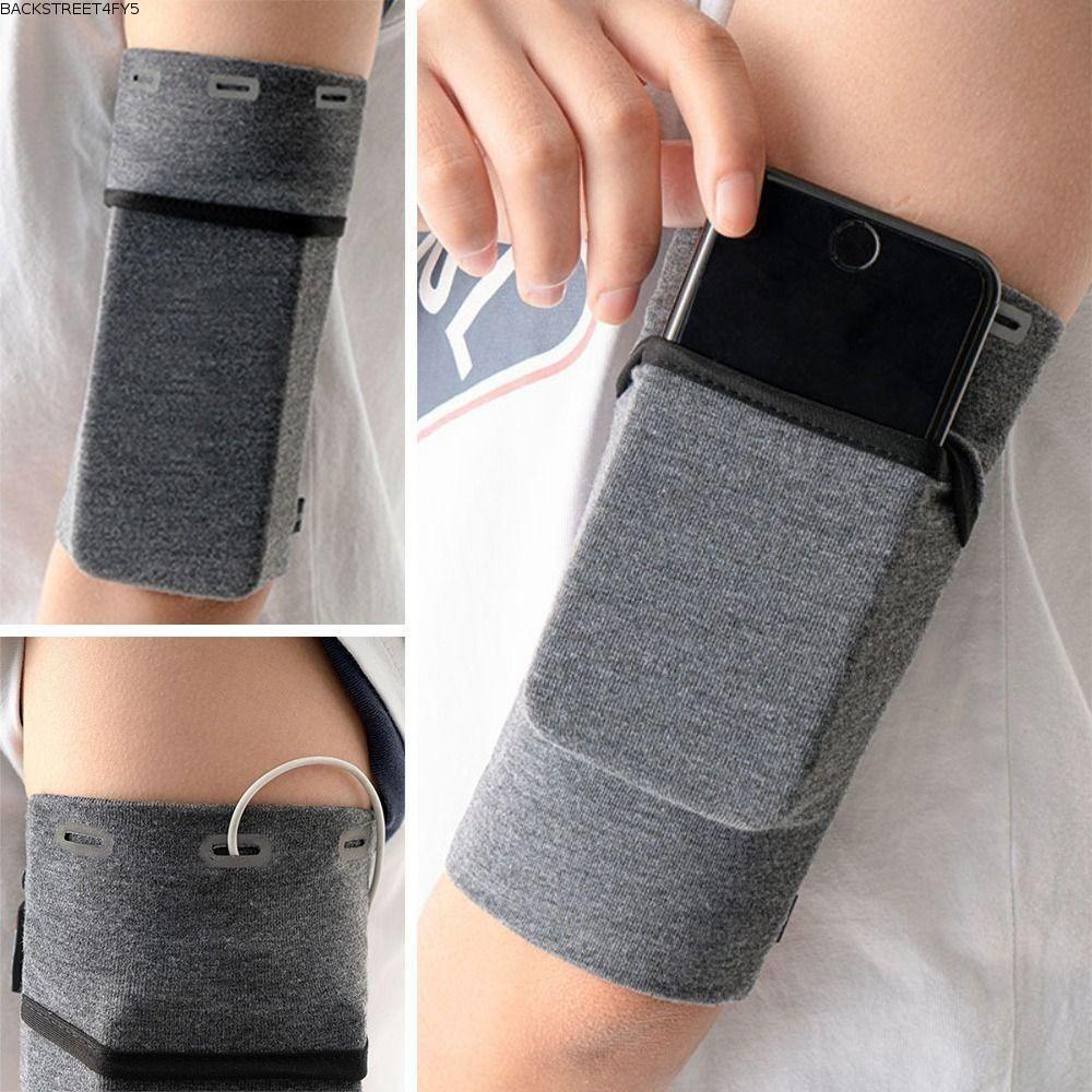 BACKSTAGEEET4FC3 Running Mobile Phone Arm Bag, Elastic Sports Accessories Outdoor Arm Bag, Phone Wat