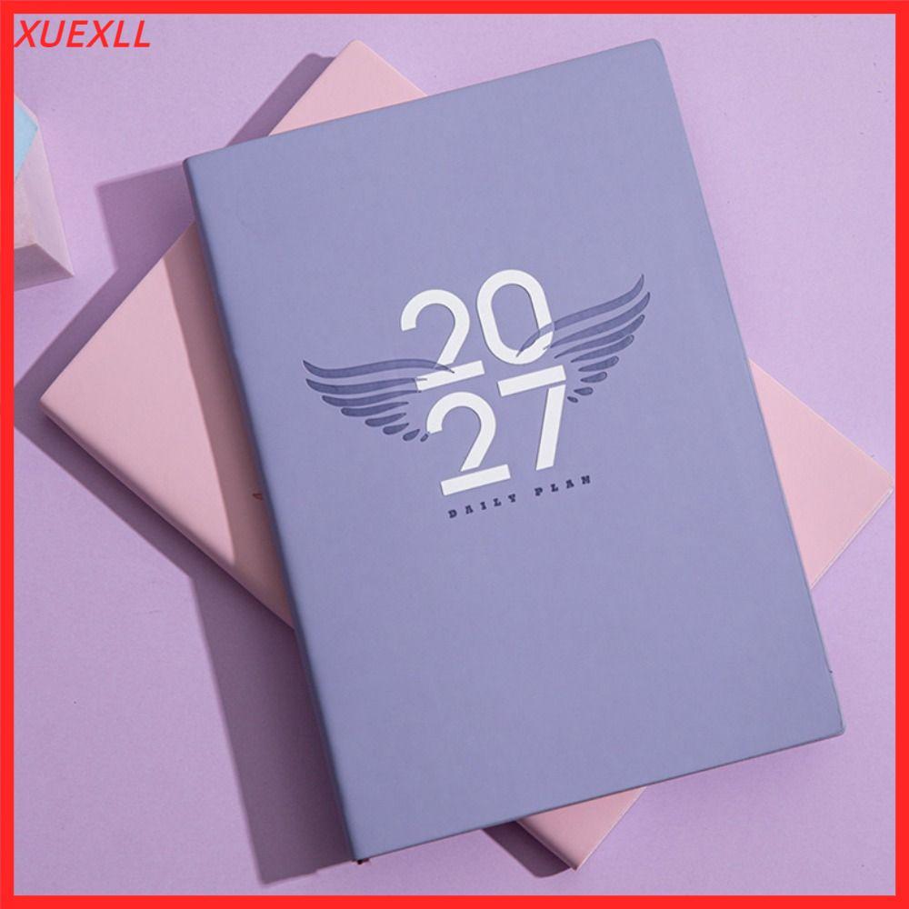 XUEXII 2027 Schedule Book, Planner Reminder A5 Agenda Book, Portable To Do List Textured PU Daily Pl