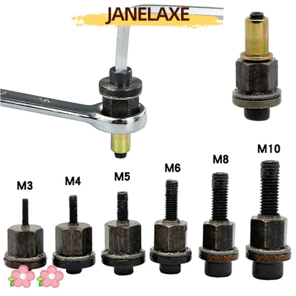 JANELAXE932JN 1 ชิ้นเครื่องมือโลดโผนด้วยตนเอง, M3 M4 M5 M6 M8 M10 ติดตั้งง่าย Hand Riveting อะแดปเตอ