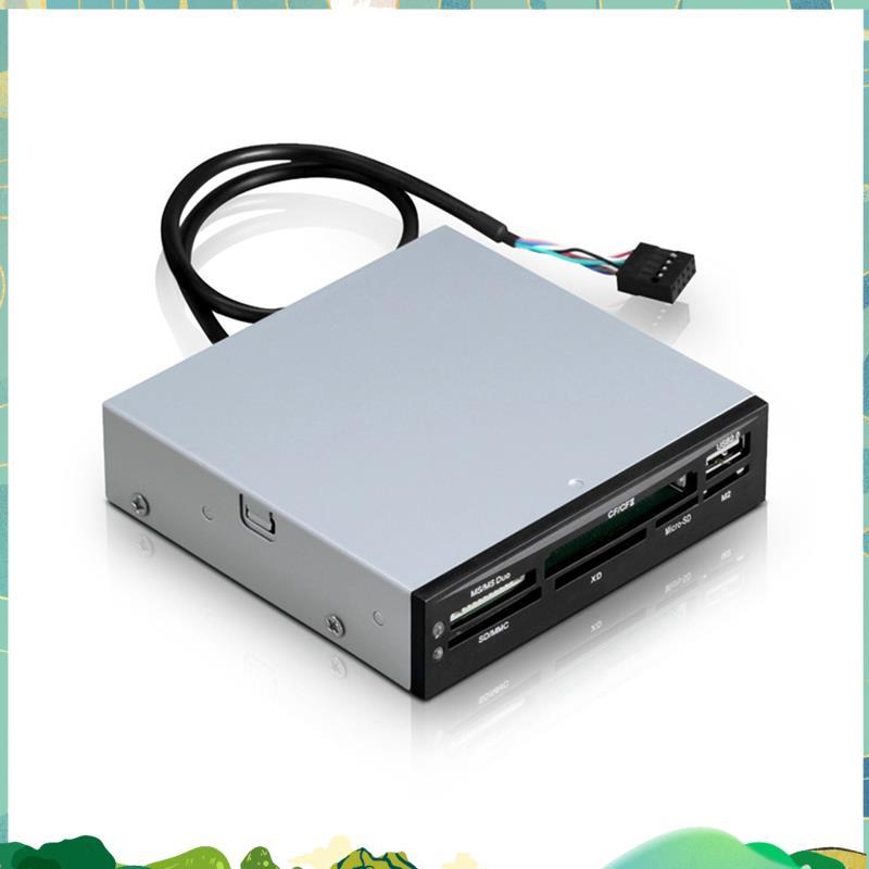 USB 2.0 3.5 นิ้วแผงด้านหน้าภายใน 9Pin Card Reader Hub TF Flash Mini SD Card Slot MMC MS CF XD CF