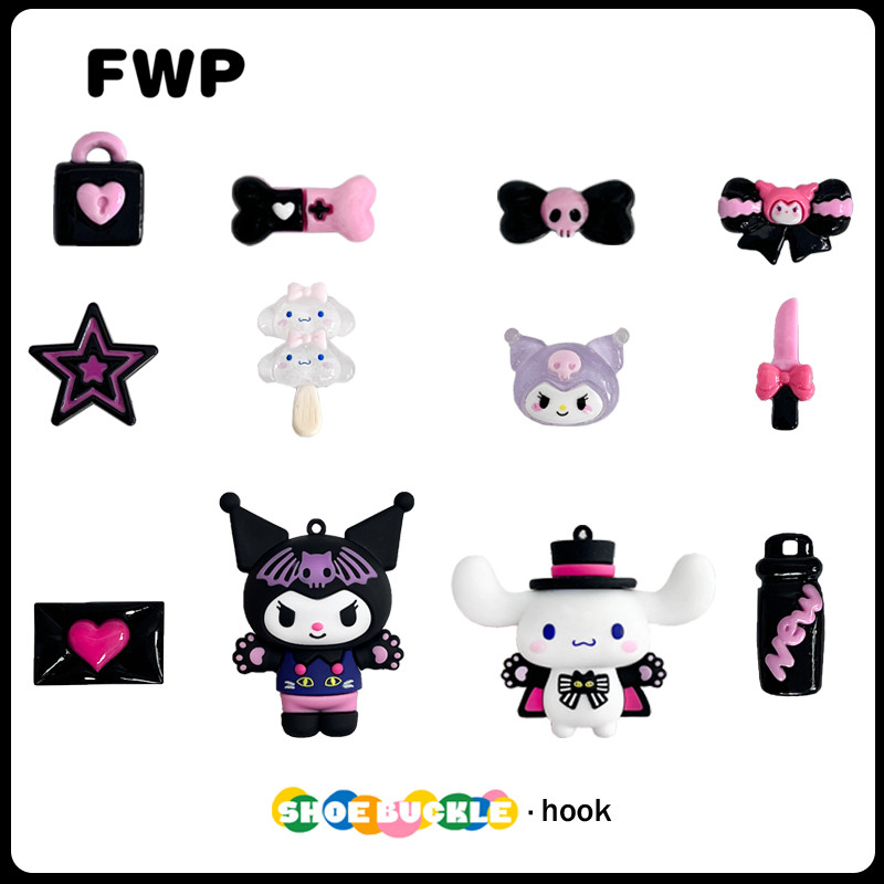 jibbitz เกาหลี jibbitz crocs ของแทั Hole Shoes Accessories DIY Accessories Kuromi Cinnamon Jewelry ร
