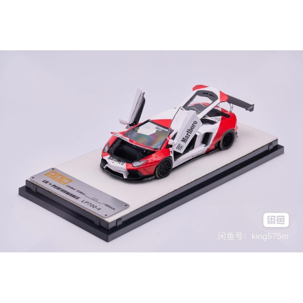 [สต๊อกพร้อม] PGM 1: 64 LBWK LP700-4 Marlboro PGM-640405 Out of Print Lamborghini Modified Marlboro อ