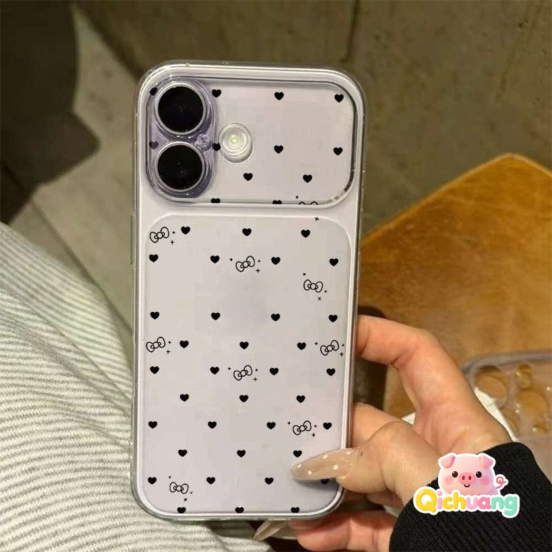 ZTE Semi-Clear CaseสําหรับZTE Blade A76 A56 Pro A55 A54 A36 A35 A34 5G 4Gเคสโทรศัพท์Loving Heart Bow