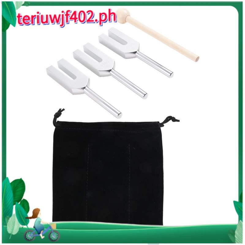 ชุดส้อมจูนแองเจิล - 4096 Hz, 4160 Hz, 4225 Hz - ชุดเครื่องดนตรีบําบัดด้วยการโจมตีไม้และถุงเก็บ