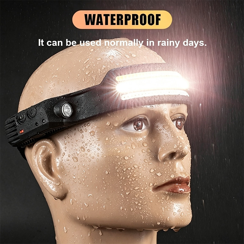 4NEX head230lampheadlampmountedoutdoorarrivalusbrechargeableledcobwideluminouscampingfishingwaterpro