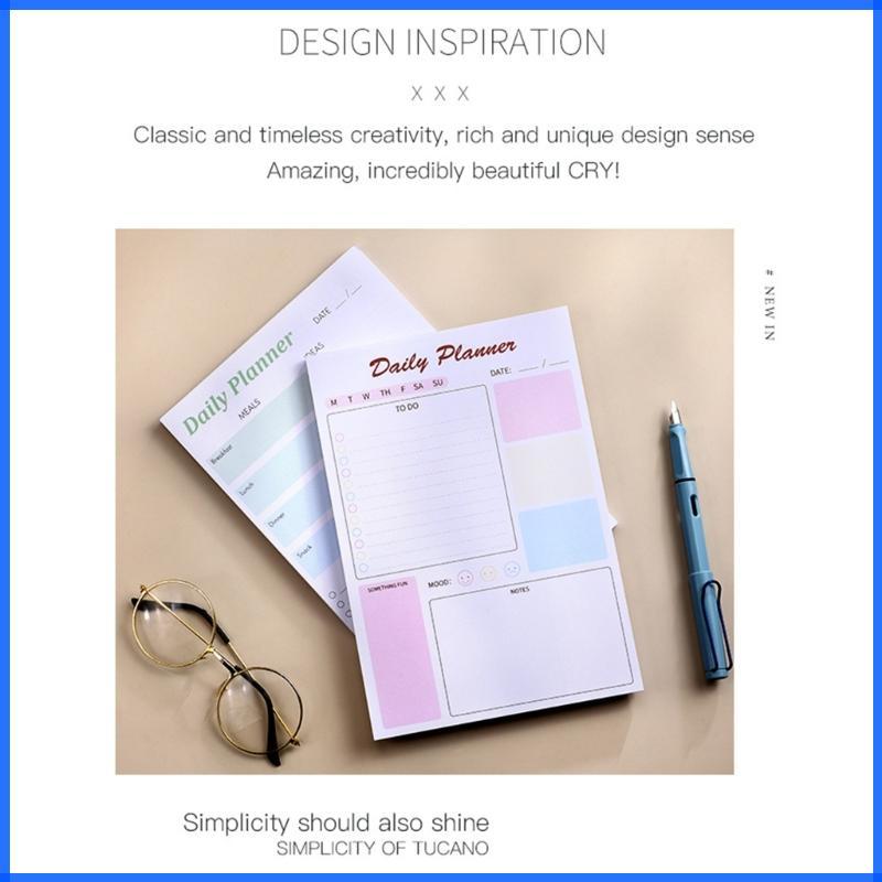 Con Daily Planner Notepad Undated Planner Sheets Planner Desk Planner to Do List