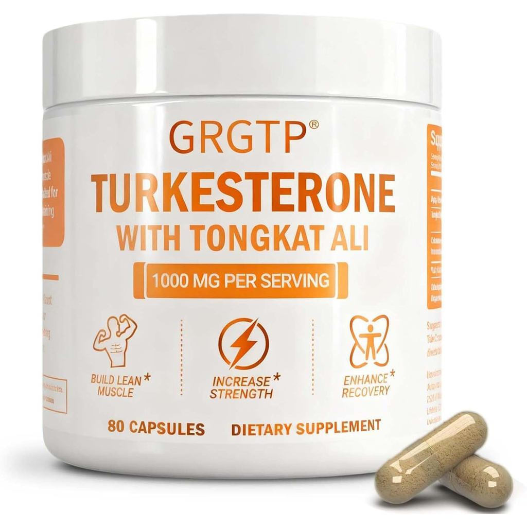 Torkesterone&TongkatAli1000mg-500mgAjugaTurkestanicaPerservingเพิ่มขึ้นStamina,LeanGrowth&Recovery(ก