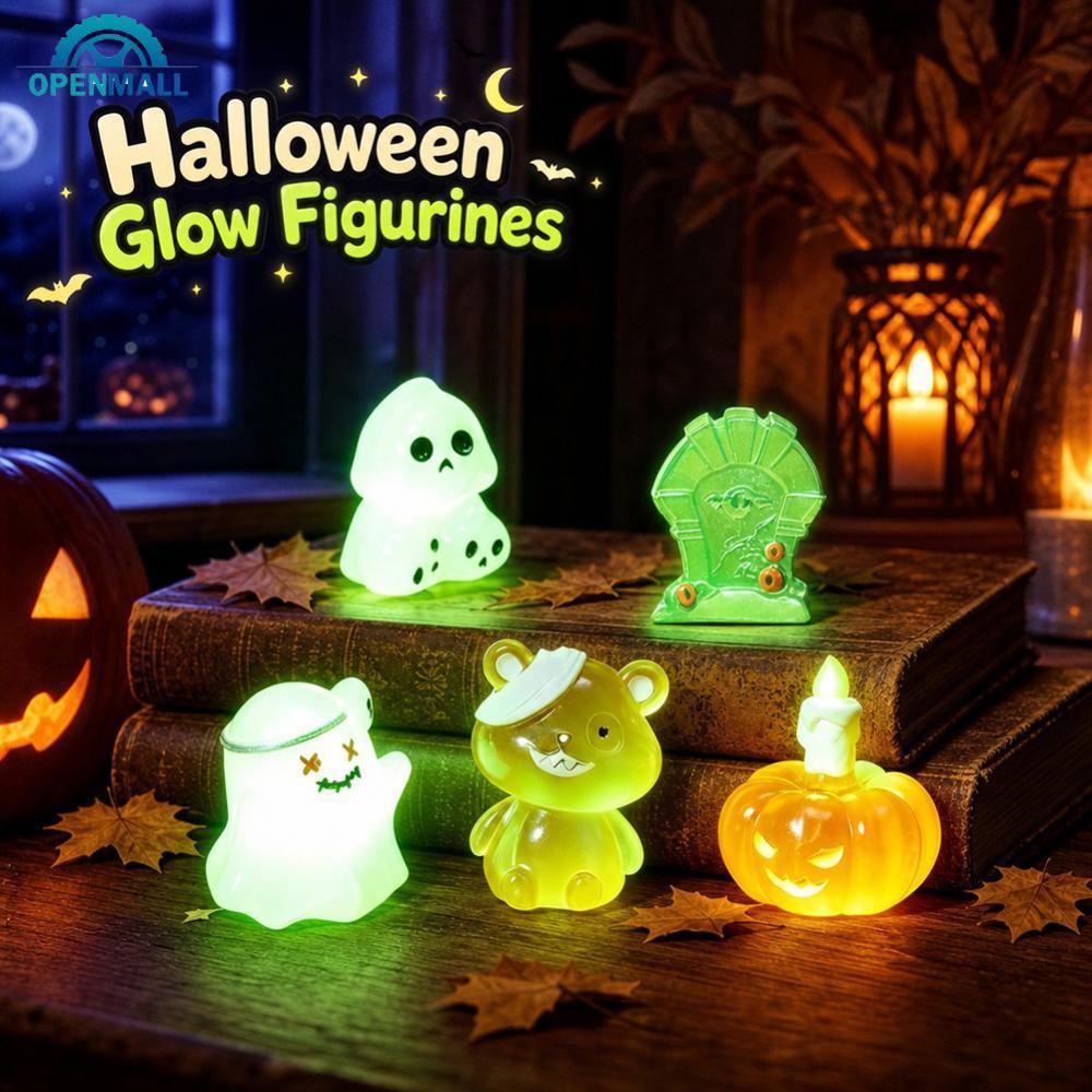 OPENMALL ฟักทองเรืองแสงฮาโลวีน Ghost Cute Grain DIY Micro Desktop Car Ornament G3T6