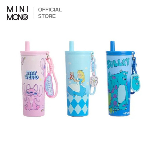 Mini Mono แก้วเก็บอุณหภูมิ พร้อมหลอด ลาย Disney ความจุ 700 มล.