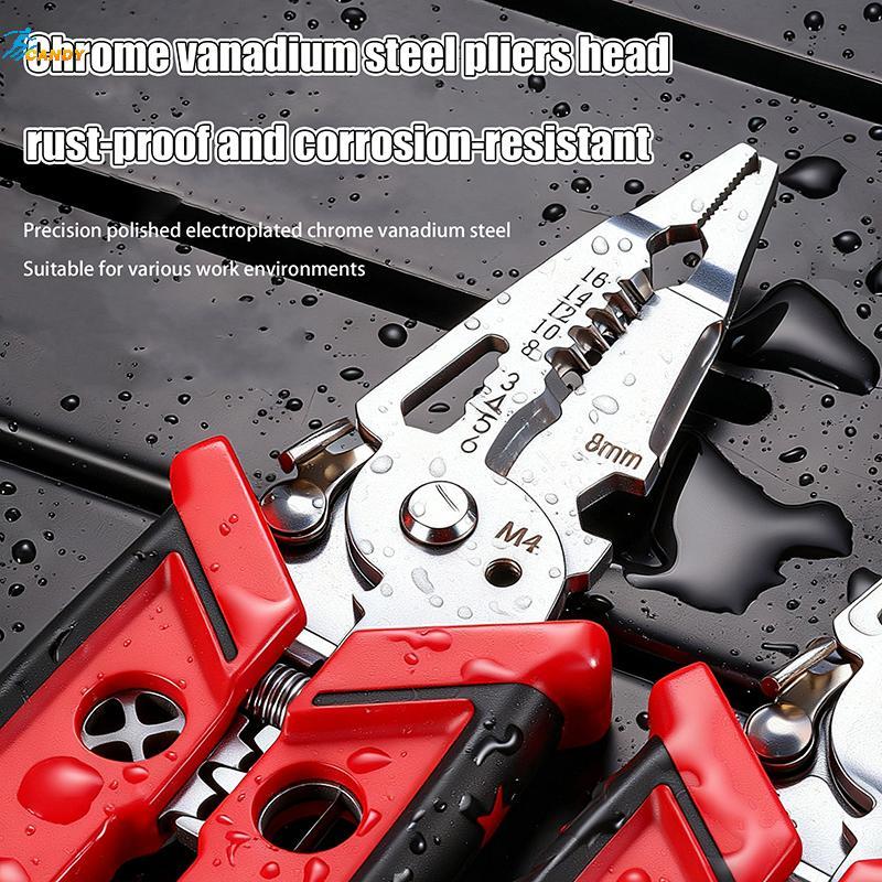NDY 18 In 1 Multifunctional Wire Stripper Crimper คีมช่างไฟฟ้า Wire Crimper Peeler คีมประหยัดแรงงานลวด SN