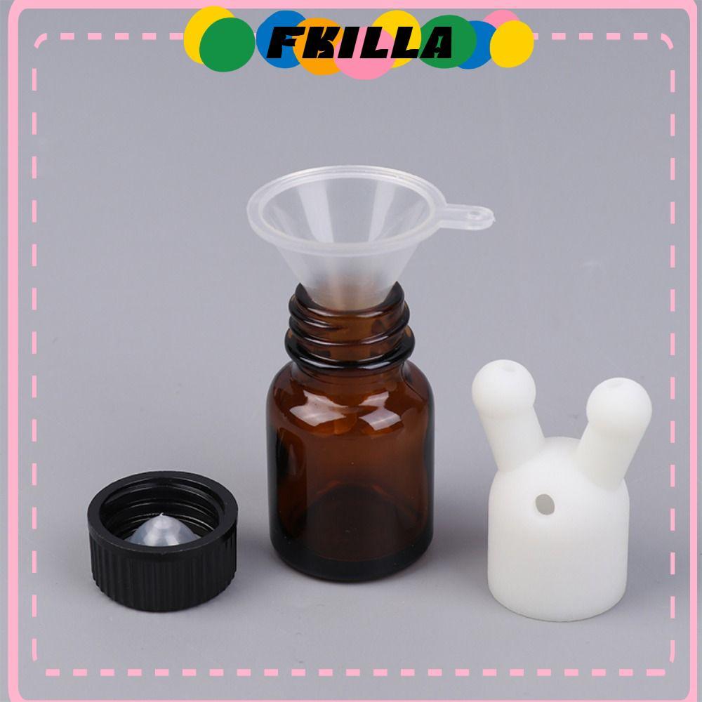 FKI น้ําหอม Inhaler, Leakproof Double Hole Essential Oil Inhaler Cap, Mini Plastic Dispenser Bottle 