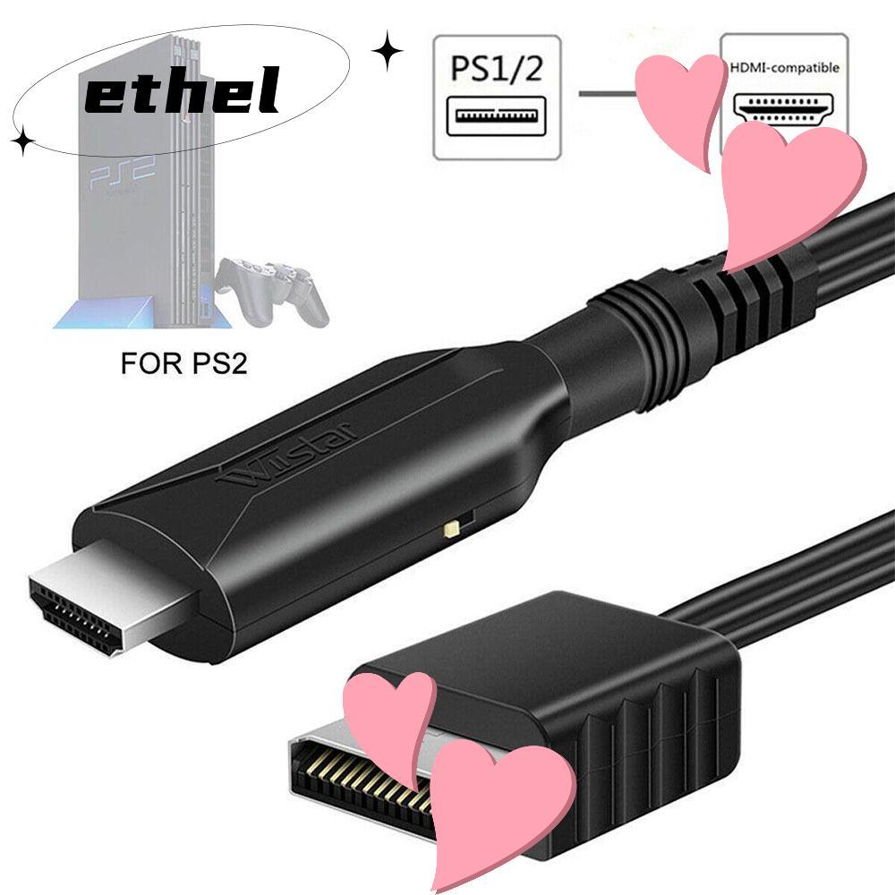 ETHEL PS2 เป็นอะแดปเตอร์ HDMI PC HDTV สาย HDMI HD Converter PS2/PS1 ถึง HDMI