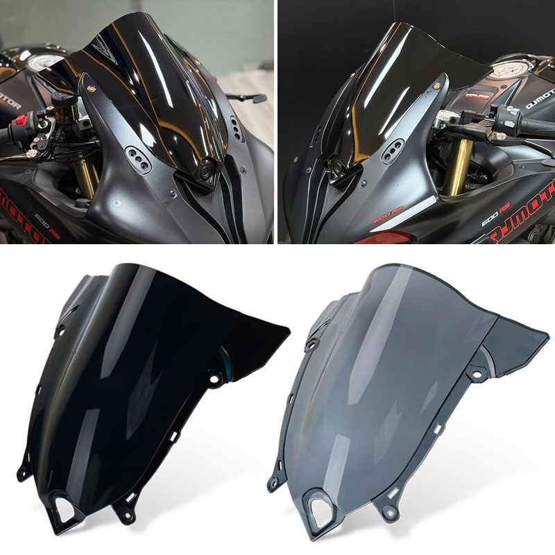 รถจักรยานยนต์ด้านหน้ากระจกกระจก Fairing Wind Deflector Fit สําหรับ QJMOTOR SRK800RR SRK600RS SRK800R