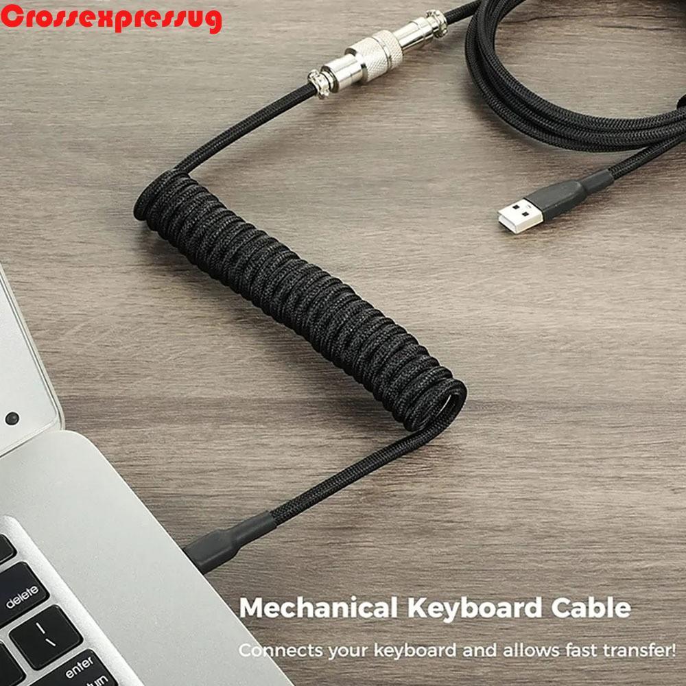 VORTEX Mechanical Keyboard Coiled Cable, พอร์ต USB a ที่ถอดออกได้ Connector คีย์บอร์ด Type C สาย USB