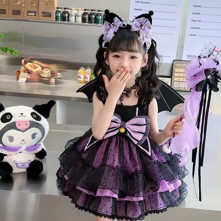 Sweet Lolita Kuromi Princess Dress Girl Dress Little Girl Premium Dress Skirt 9.4.
