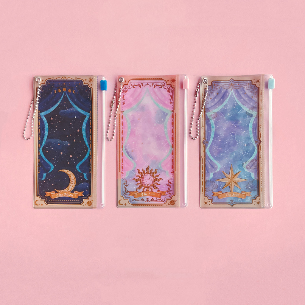 [พร้อมส่งในไทย] Slider Case Tarot Card ซองซิบล็อคแบบพวงกุญแจ ลายไพ่ทาโรต์ ของแท้ 100% จากญี่ปุ่น