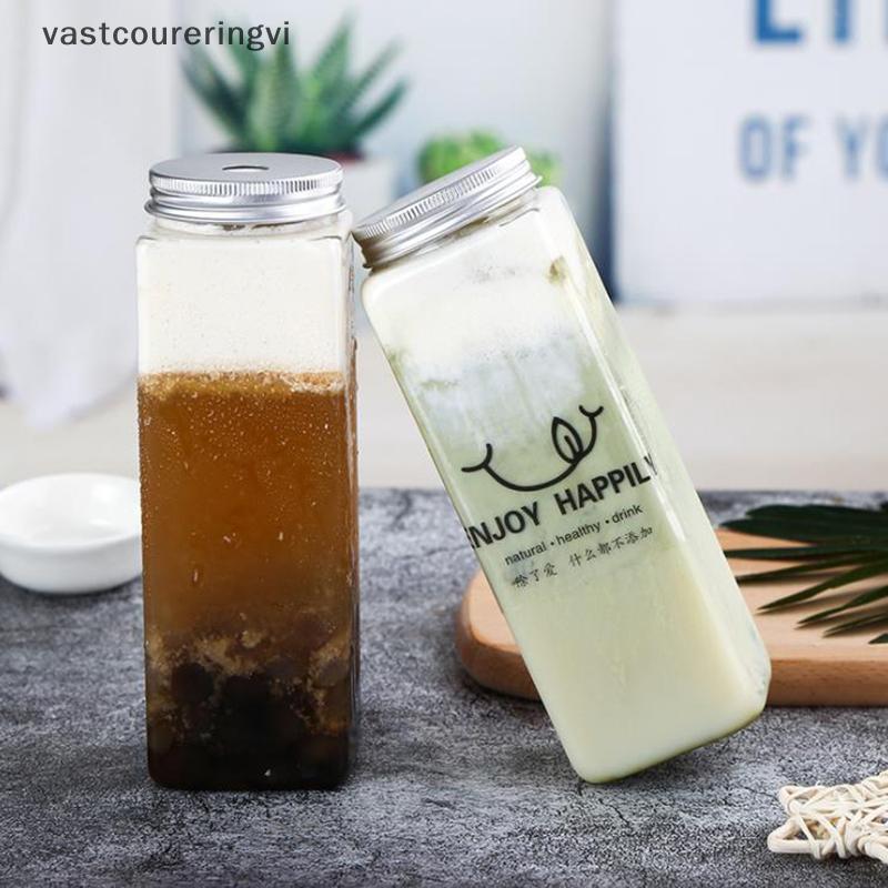 ERV 500ML Square เครื่องดื่มน้ําผลไม้แบบใช้แล้วทิ้งขวดชานมขวดโยเกิร์ตพลาสติก N