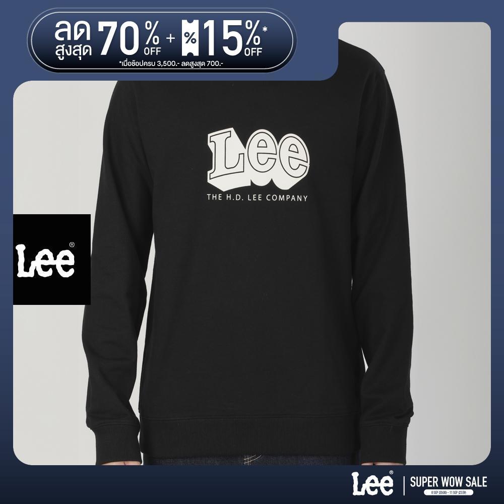 LEE เสื้อสเวตเชิ้ตผู้ชาย รุ่น LE S126MPULF02 สีดำ