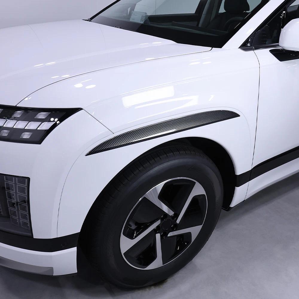 6 ชิ้นสําหรับ Hyundai IONIQ 9 2026 LHD/RHD ABS รถประตูด้านข้าง Leaf แผ่นลายล้อ Arch ครอบคลุม Mud Gua