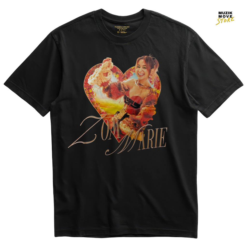 👕เสื้อยืด T-Shirt 4QUEENS ZOMMARIE - Black S-5XL