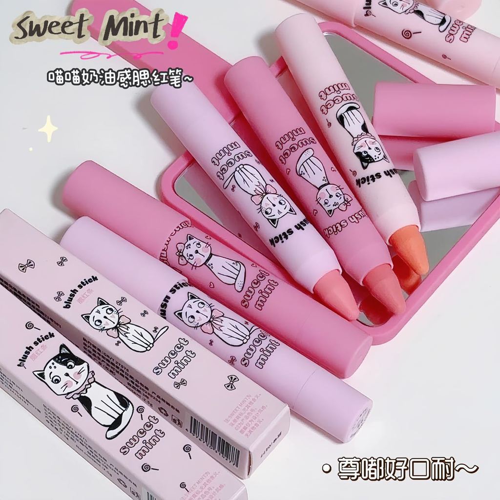 Sweetmint Blush Pen Matte Shrink Expansion Color Dot Apply Supernatural Blush Cream เหมาะสําหรับสามเ