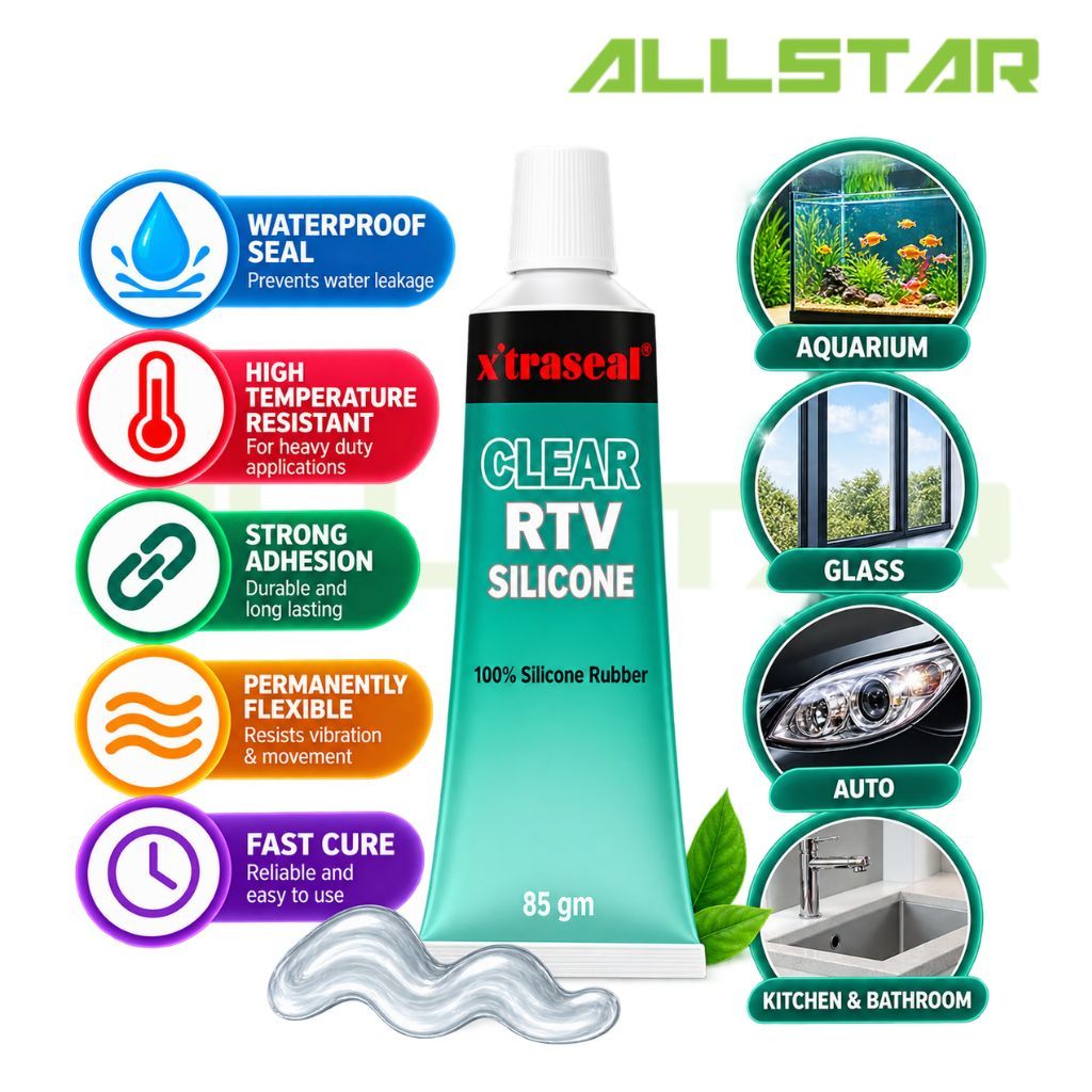 85g XTRASEAL แก้ว RTV ซิลิโคน Clear Sealant กาว 85gm ซิลิโคน Gam Aquarium ยาง lampu gambo akuarium g