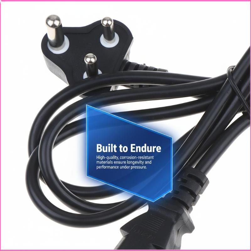 Luckyei IEC320 C13 สายไฟประเภท D ปลั๊กมาตรฐานอินเดีย 10A 250V สายไฟทนทานสําหรับจอภาพเดสก์ท็อปและตู้เ