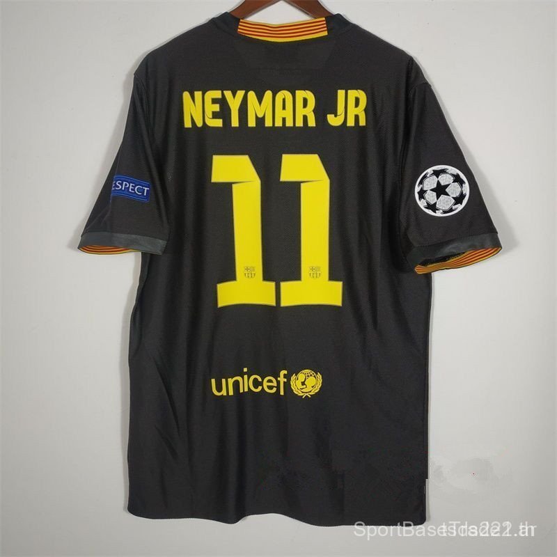 13 14 เสื้อผู้ใหญ่ Barcelona Third Messi NEYMAR JR. เสื้อยืดผู้ชาย ZIOZ