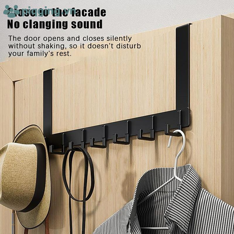 Piqging Hooks Over ประตู 6 ตะขอเสื้อผ้า Coat หมวกผ้าเช็ดตัวแขวนบ้านห้องน้ํา Organizer Ra ผู้ถือประตู