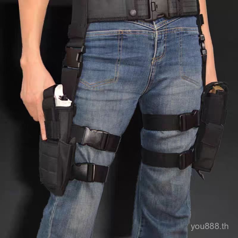 ยุทธวิธีมัลติฟังก์ชั่น Quick Draw Holster ขาซ้ายแขวนคู่กางเกงขายาวภาพยนตร์ Props cos Universal 1911 