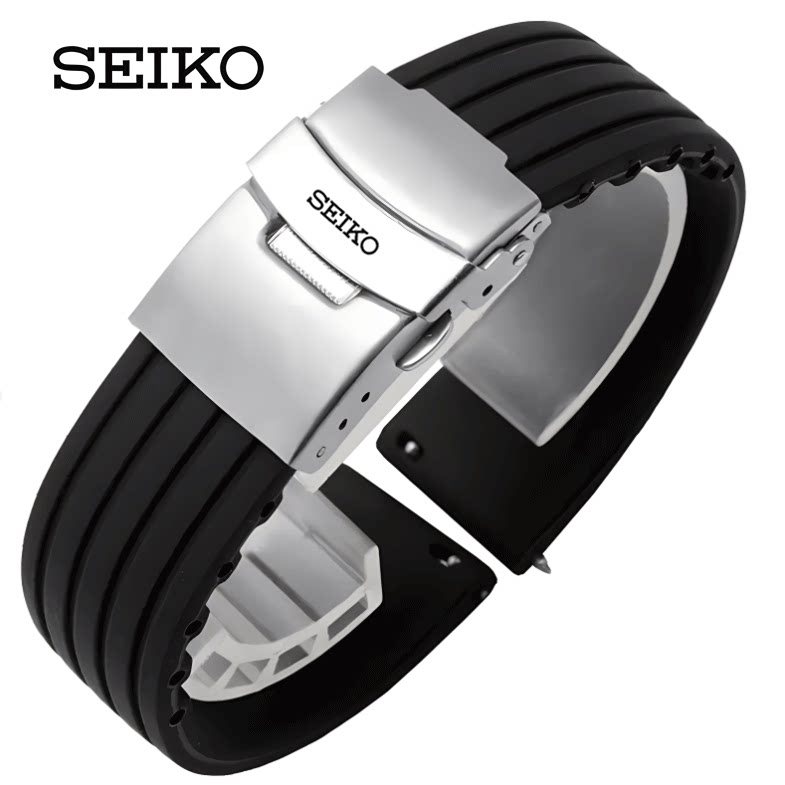 นาฬิกาผู้หญิง นาฬิกาเด็กผู้หญิง สายนาฬิกายางกันน้ำ Seiko 22มิลลิเมตร