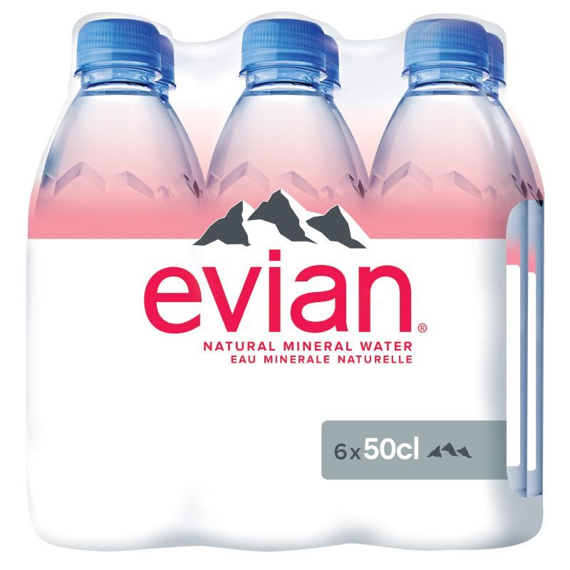 เอเวียงน้ำแร่ธรรมชาติ 500มล.แพค 6 Evian Natural Mineral Water 500ml. Pack 6