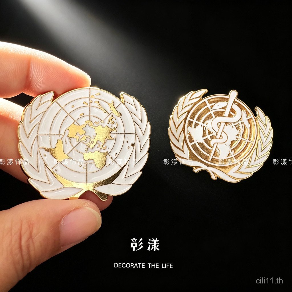 United Nations Creative Weihe pin World Peace Medal Bag เสื้อผ้าอุปกรณ์เสริมของขวัญนักเรียน 84UX