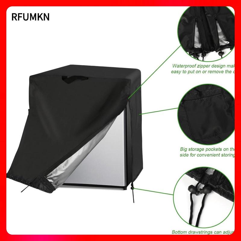 [rfumkn] ผ้าคลุมตู้เย็นขนาดกะทัดรัดกันฝุ่น Sunproof Outdoor Upright Freezer Cover