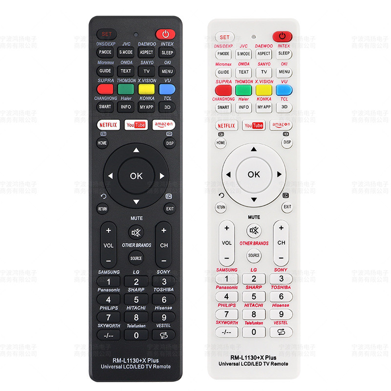 เวอร์ชันภาษาอังกฤษ Universal LCD TV รีโมทคอนโทรล YouTube RM-L1130+X PLUS TV9/11