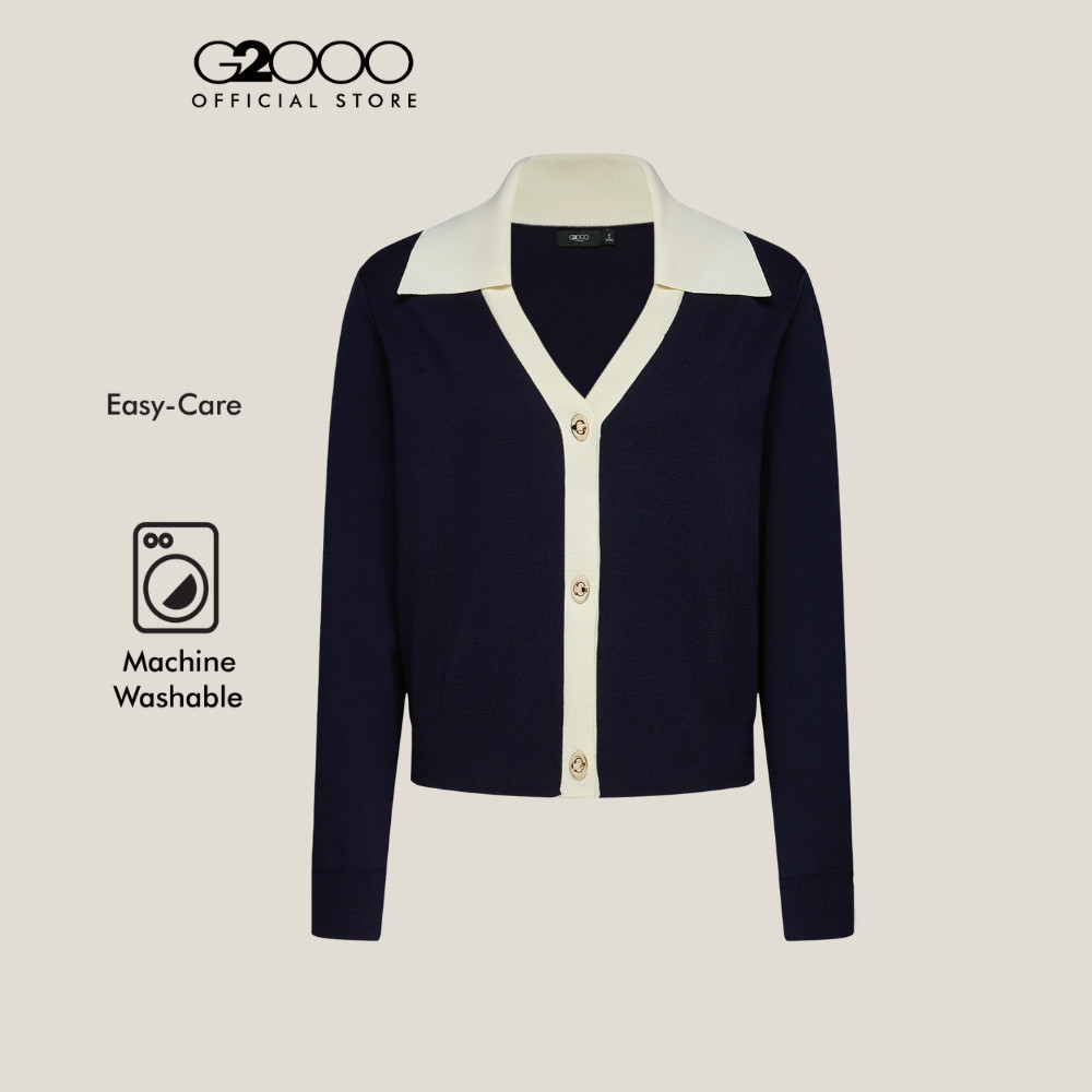 G2000 เสื้อคาร์ดิแกนสำหรับผู้หญิง Regular Fit รุ่น 5927633179 สีกรมท่าเข้ม
