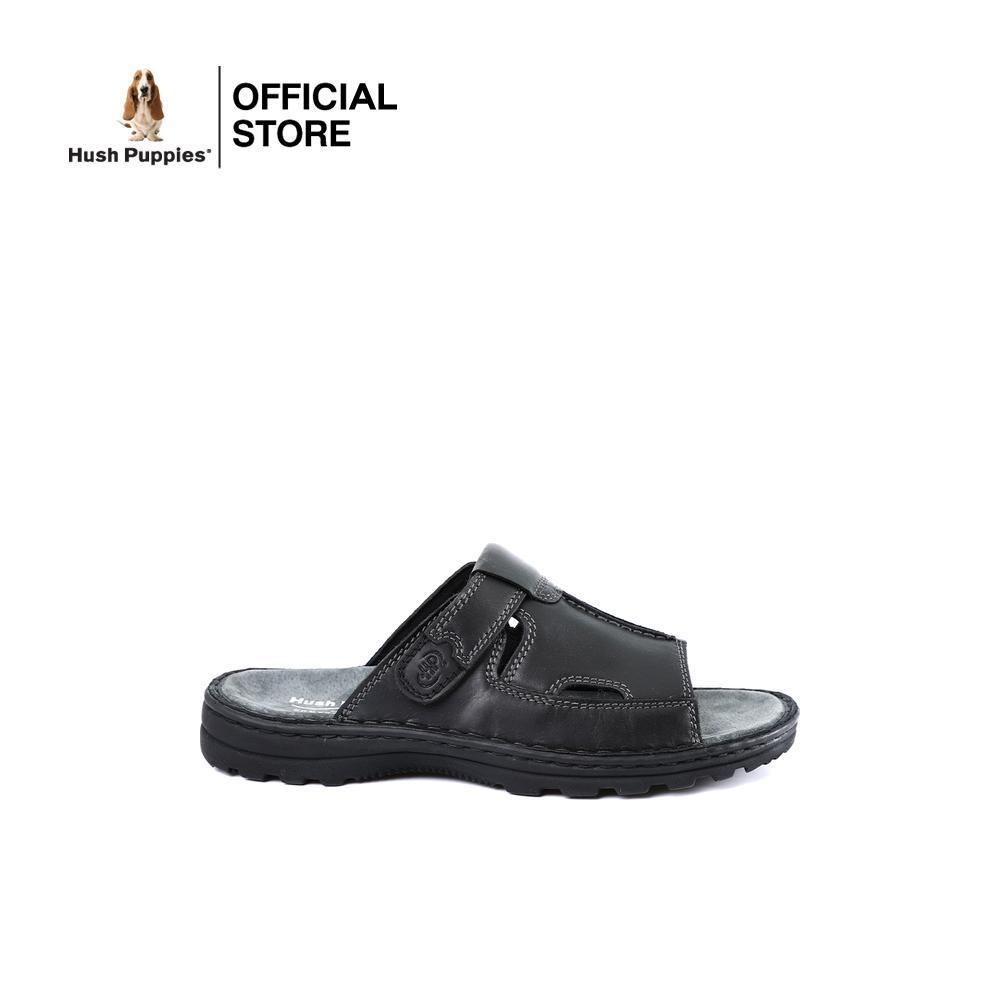 Hush Puppies รองเท้าผู้ชาย รุ่น  HP 4HSFB4646A - สีดำ (รองเท้าแตะหนังแท้แบบสวม)