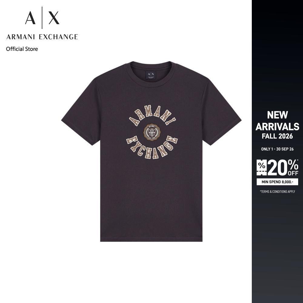 Armani Exchange เสื้อยืดผู้ชาย รุ่น XM003074-AF10362-U8128 สีน้ำตาล
