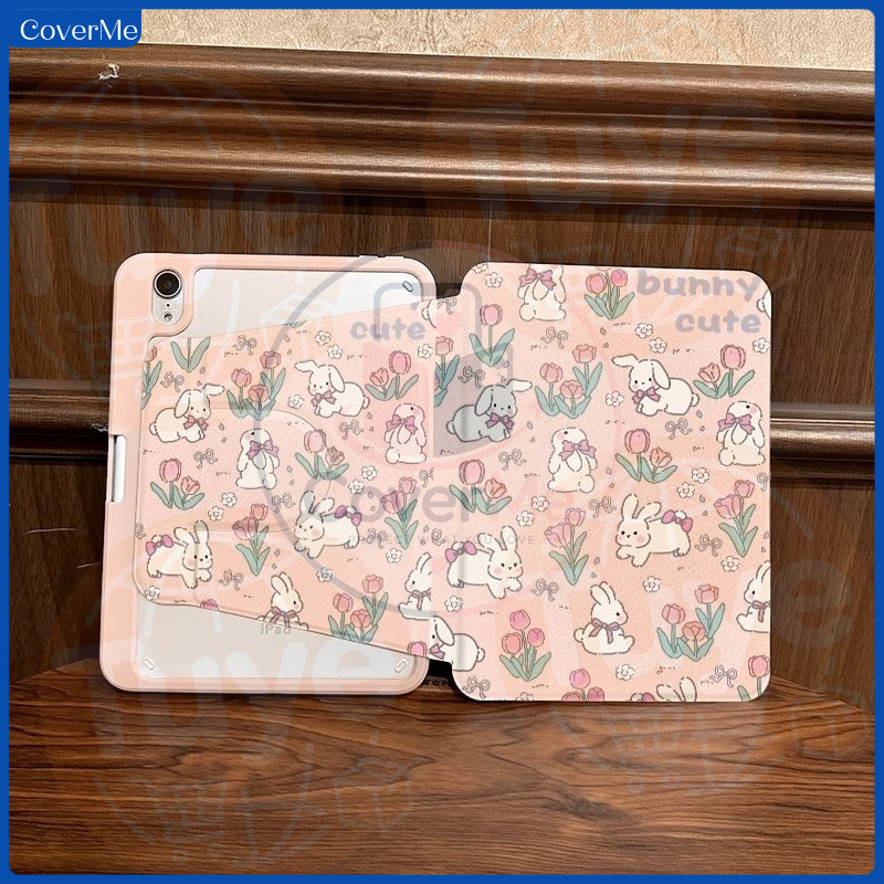CoverMe Honor Pad 10/Pad 9/V8 Pro 12.1 นิ้ว Case Flowers 360° การหมุนขาตั้งอะคริลิคพร้อมช่องเสียบปาก
