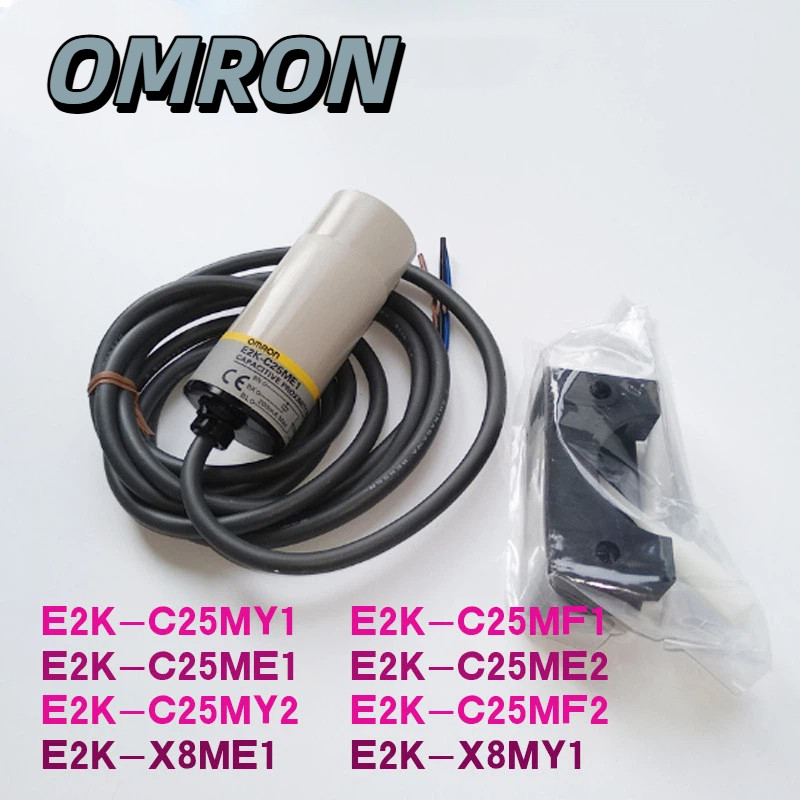 OMRON ตัวเก็บประจุ Proximity Switch E2K-C25ME1 การตรวจจับ Non-Metal วัตถุ C25MF1 เซ็นเซอร์ C25MY2 แก