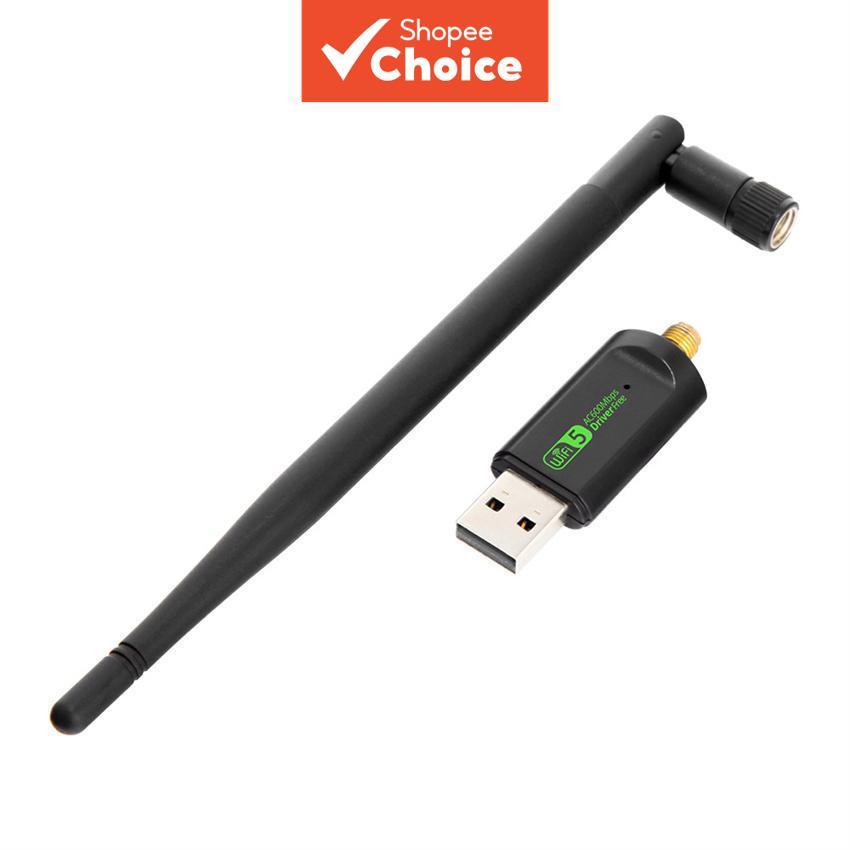 อะแดปเตอร์ USB ไร้สาย Wi-Fi และ Bluetooth แบบสองย่านความถี่ 2.4G/5G AC600 รองรับการใช้งานกับคอมพิวเตอร์