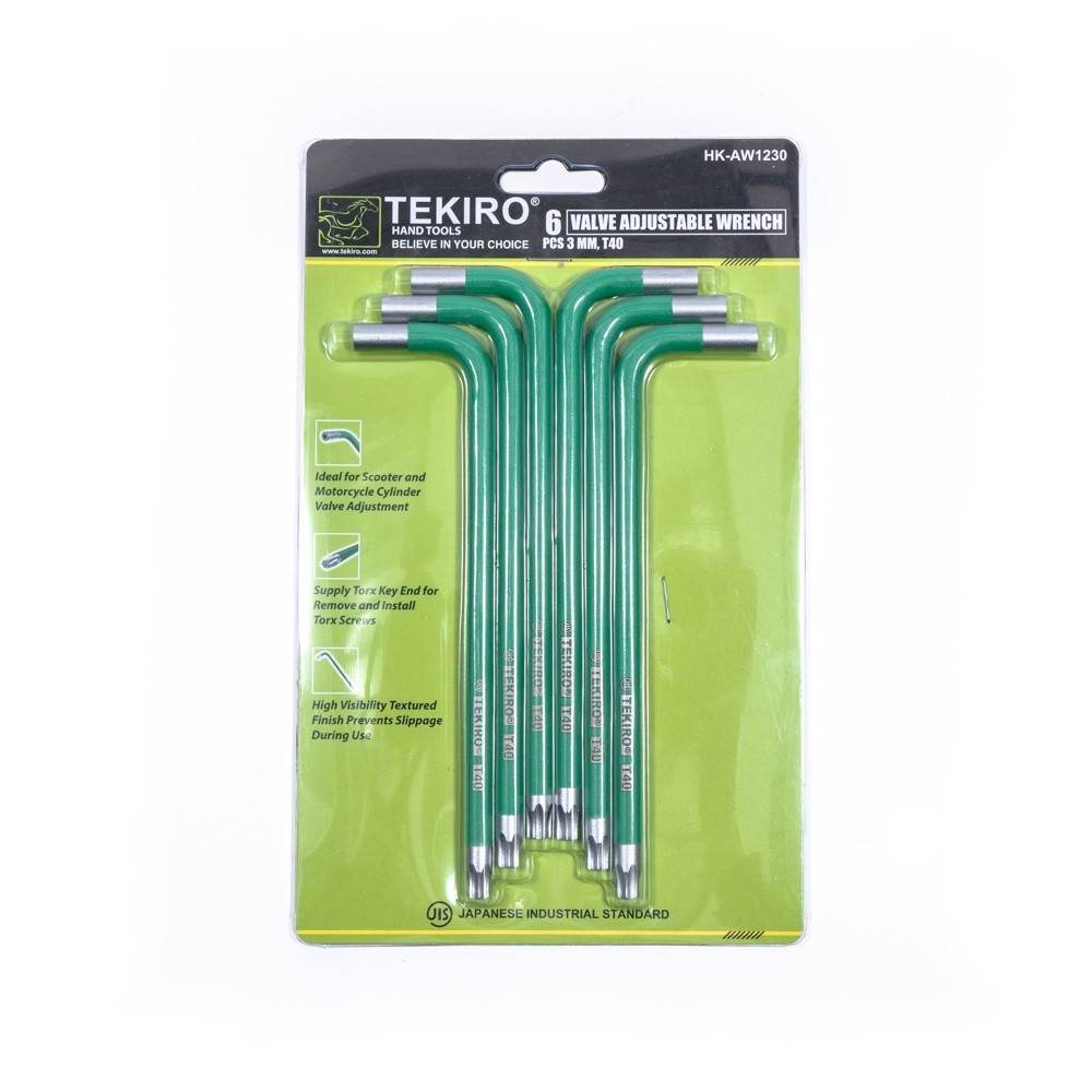 [6 ชิ้น] TEKIRO ประแจปรับวาล์วรถจักรยานยนต์ 3 MM T40 / ประแจวาล์วรถจักรยานยนต์ประแจปรับ 3 MM T40