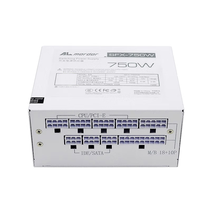 ALmordor SFX แหล่งจ่ายไฟขนาดเล็กเต็มโมดูลคอมพิวเตอร์เงียบเดสก์ท็อปกรณี SFX 650W 750W