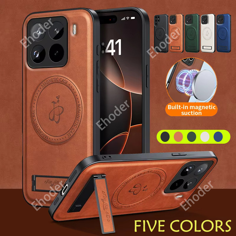 หนังสําหรับ XIAOMI 15T Pro 5G 2025 ผู้ถือแม่เหล็กสําหรับ XIAOMI15T XIAOMI15TPro 15TPro Mi กันกระแทกเต็มโทรศัพท์ Fundas Shell