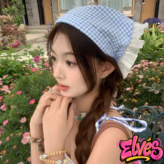 Elves พร้อม💟 ผ้าคลุมศีรษะ ทรงสามเหลี่ยม ที่คาดผม เครื่องประดับผม คนขี้เกียจ ลูกไม้ ผ้าพันคอ ฝรั่งเศส สไตล์อภิบาล "VO-3"