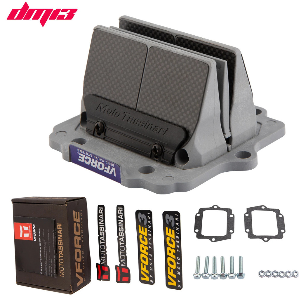 รถจักรยานยนต์ VForce 3 คาร์บอนไฟเบอร์ Reed วาล์ว DM13 สําหรับ Kawasaki KDX 200 220 KX250 KMX 125 KMX