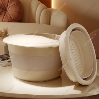 ถังแช่เท้าพร้อมฝาปิดพับความจุขนาดใหญ่ในครัวเรือนถังแช่เท้าพร…