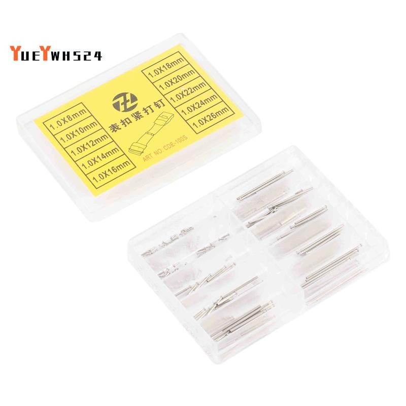 [ขายดี Y4]Tube Friction Pin Pressure Bars Pins & Rivet Ends สําหรับสายนาฬิกา Clasp สายรัดหัวเข็มขัดส