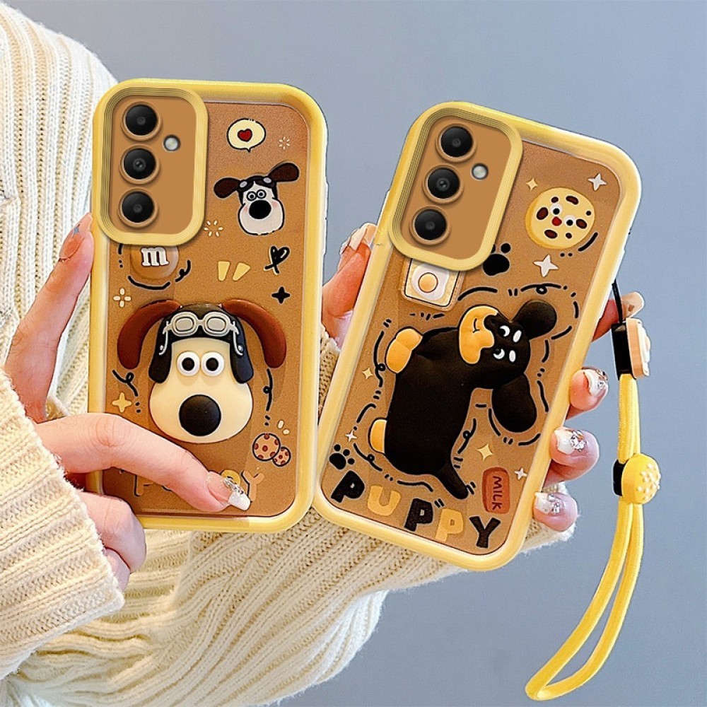 G A05 5G A54 A05S A15 A23 ตุ๊กตา3D เคสโทรศัพท์ A33 A52 A21S Kulomi Wallace สายคล้องคอ สายรัดข้อมือจั